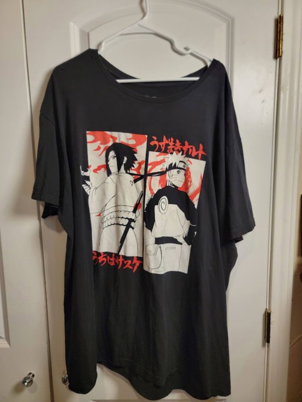 Ripple Junction Naruto Shippuden Naruto Sasuke Graphic T-Shirt 3X Black Anime